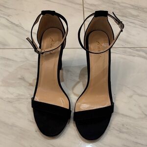 Elegant Black Ankle Strap Heels